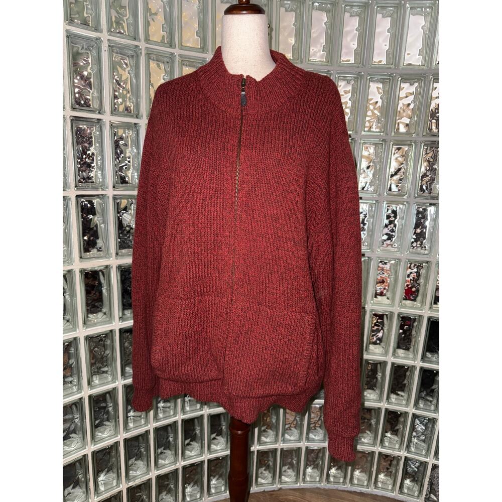 L.L. Bean Men's Rust lined Sweater - 100%Wool - size Large  - OB